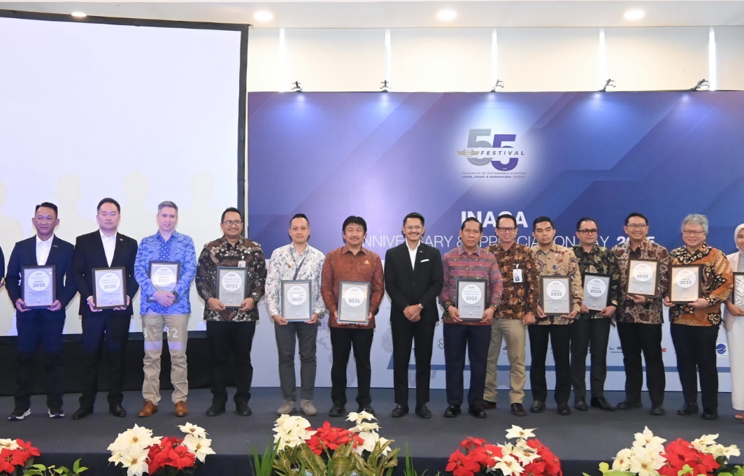 Dukung Keselamatan dan Keamanan di Industri Penerbangan, Jasa Raharja Terima Penghargaan pada HUT ke-55 INACA