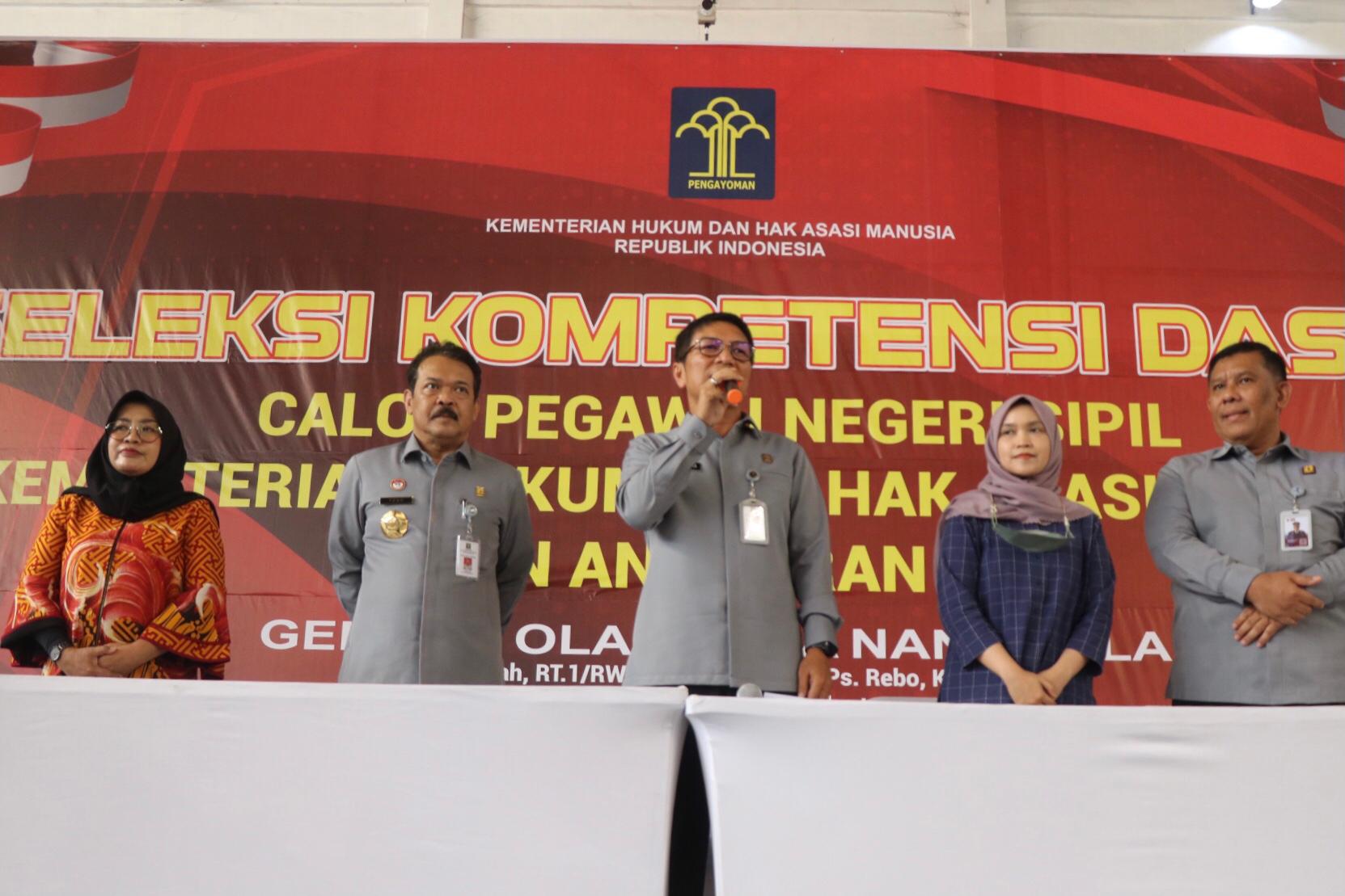 Sekjen Kemenkumham Ajak Peserta SKD CPNS untuk Memberikan Usaha Terbaik 