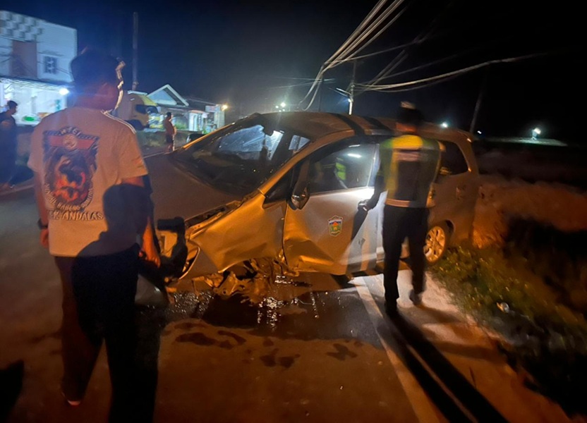 Wah! Kadis Pariwisata Kota Sungai Penuh Kecelakaan di Sebukar Kerinci, Begini Kondisinya