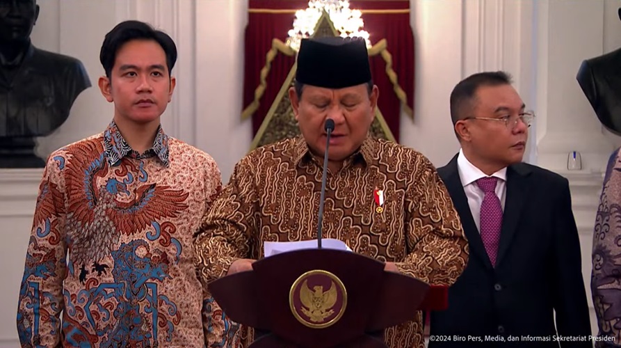 Resmi Dilantik Jadi Presiden dan Wakil Presiden, Ini Nama-nama Menteri Prabowo-Gibran, Kabinet Merah Putih