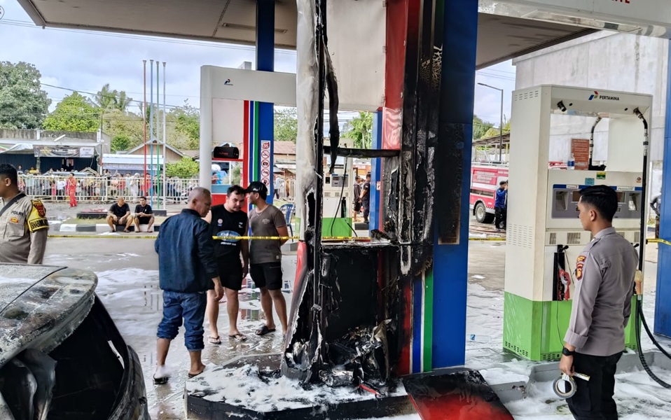 Kebakaran Mobil Saat Isi BBM, Operasional SPBU Punti Luhur di Bungo Dihentikan Sementara