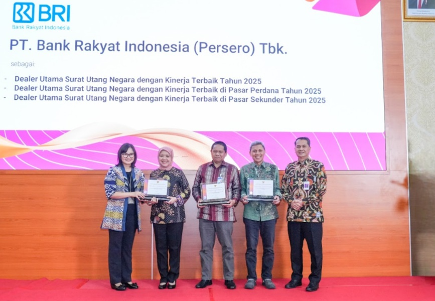 BRI Raih 3 Penghargaan Dealer Utama dengan Kinerja Terbaik dari Kemenkeu