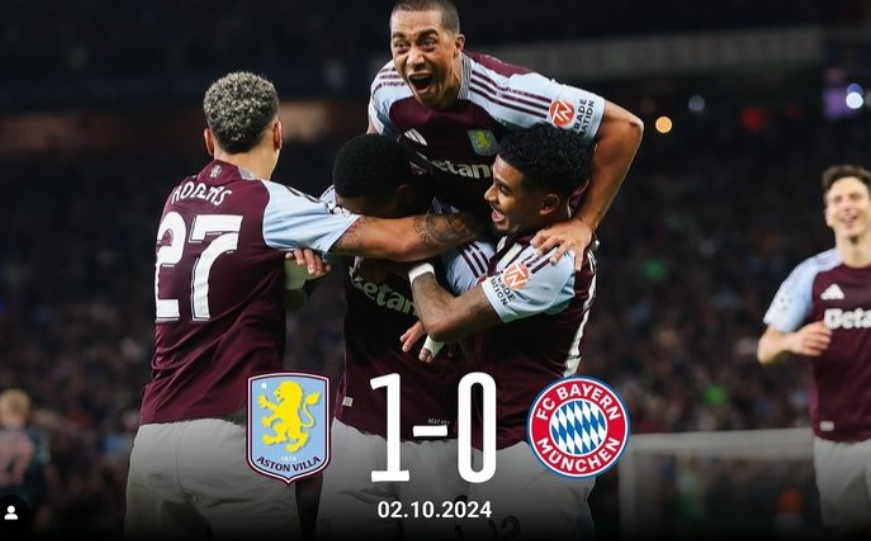 Aston Villa Hancurkan Dominasi Bayern Muenchen di Liga Champions, Skor 1-0 Berkat Gol Dramatis Duran