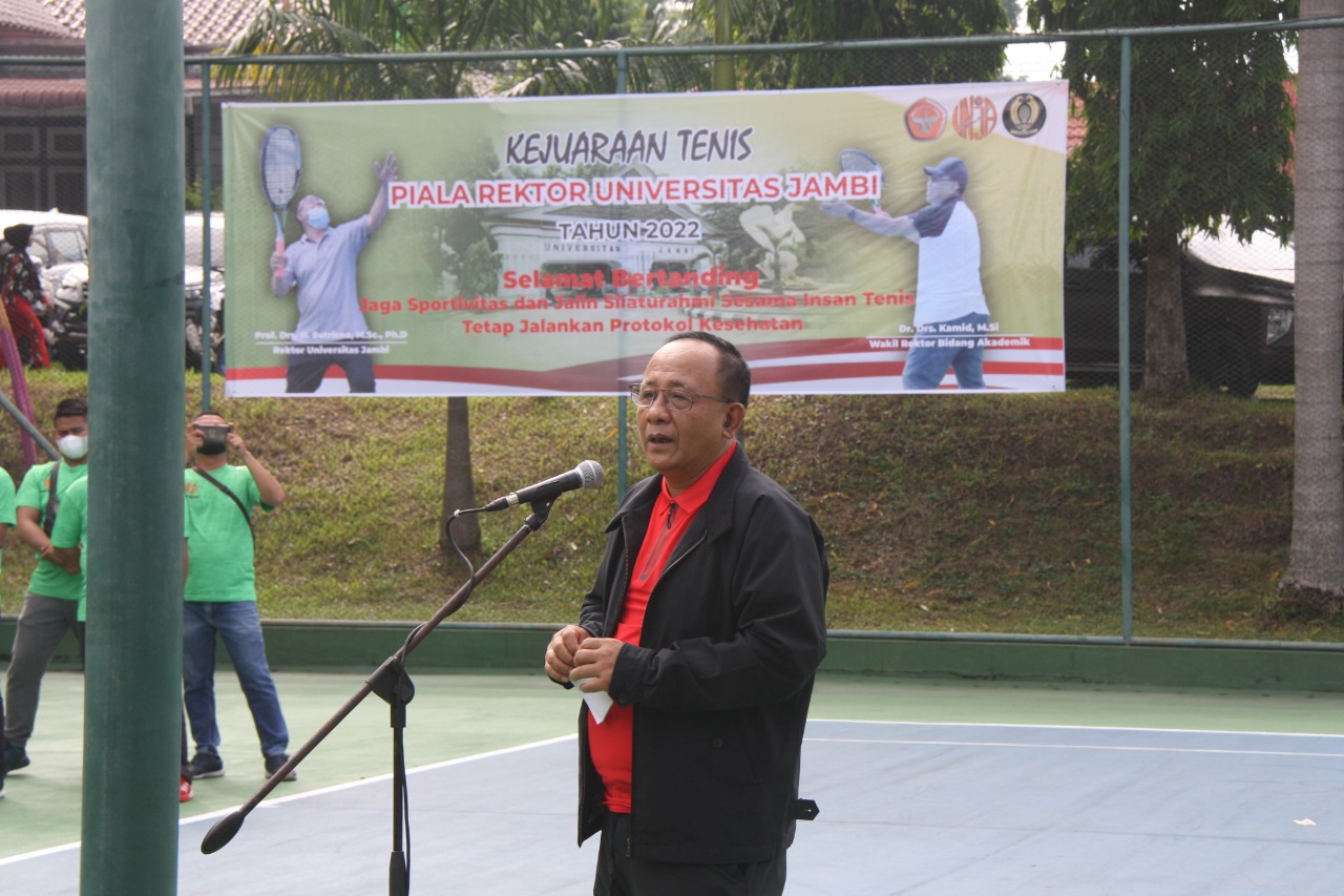 Peringati Dies Natalis ke-59 Unja, Rektor Buka Kejuaraan Tenis Lapangan