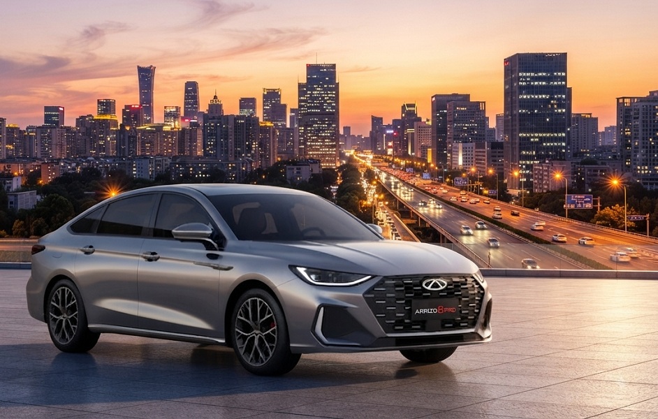 Chery Arrizo 8 Pro 2027 Meluncur: Sedan Sporty Teknologi Tinggi Cip Qualcomm Snapdragon 8255  Parkir Otomatis
