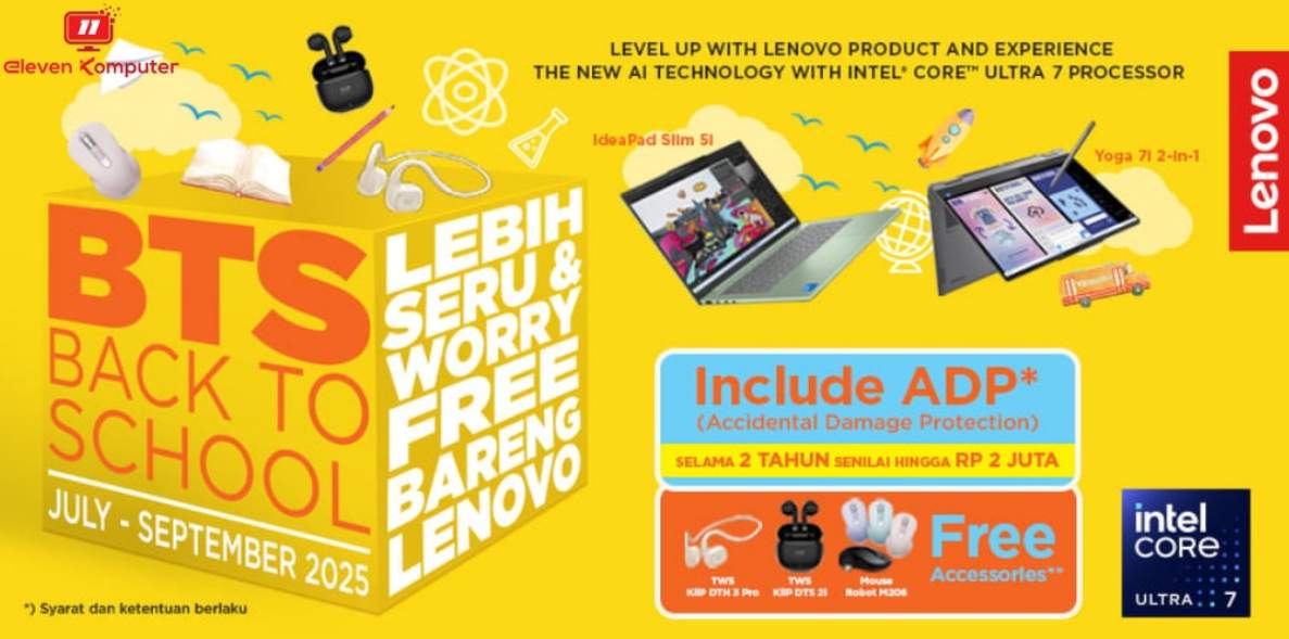 Buruan! Beli Laptop Lenovo AI PC Sekarang, Nikmati Proteksi 2 Tahun dan Aksesori Gratis!
