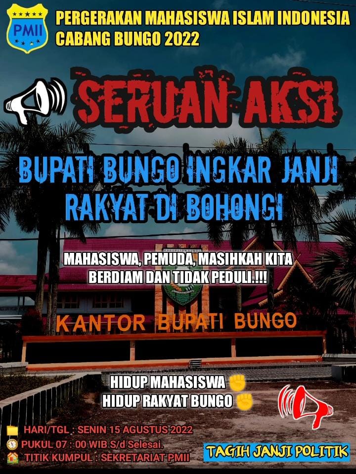 Bupati Bungo Mashuri Ingkar Janji, Mahasiswa Bakal Turun ke Jalan