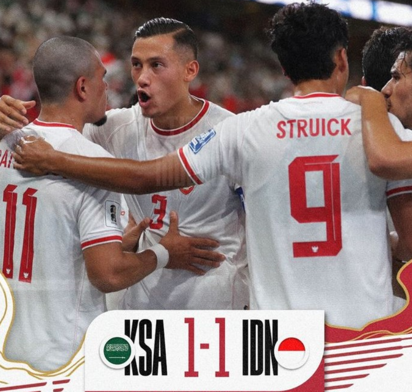 Bikin Deg-degan! Indonesia Tahan Imbang Arab Saudi 1-1, Lihat Bagaimana Gol-gol Tercipta