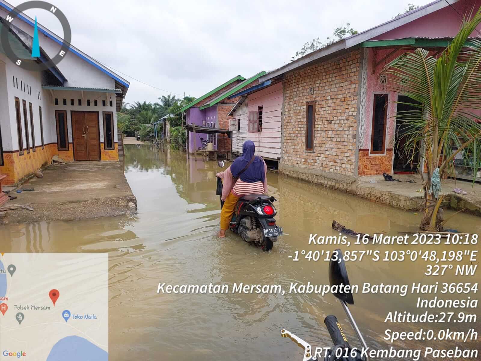 Batanghari Berstatus Siaga Awas, Tinggi Muka Air Sungai Batanghari Naik, 3 Kecamatan Berdampak Banjir