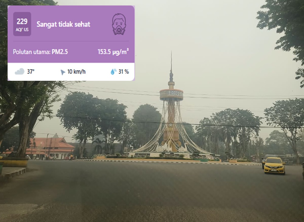 Gawat Nih! IQAir Sebut Kualitas Udara Kota Jambi Siang Ini Masuk Kategori Sangat Tidak Sehat