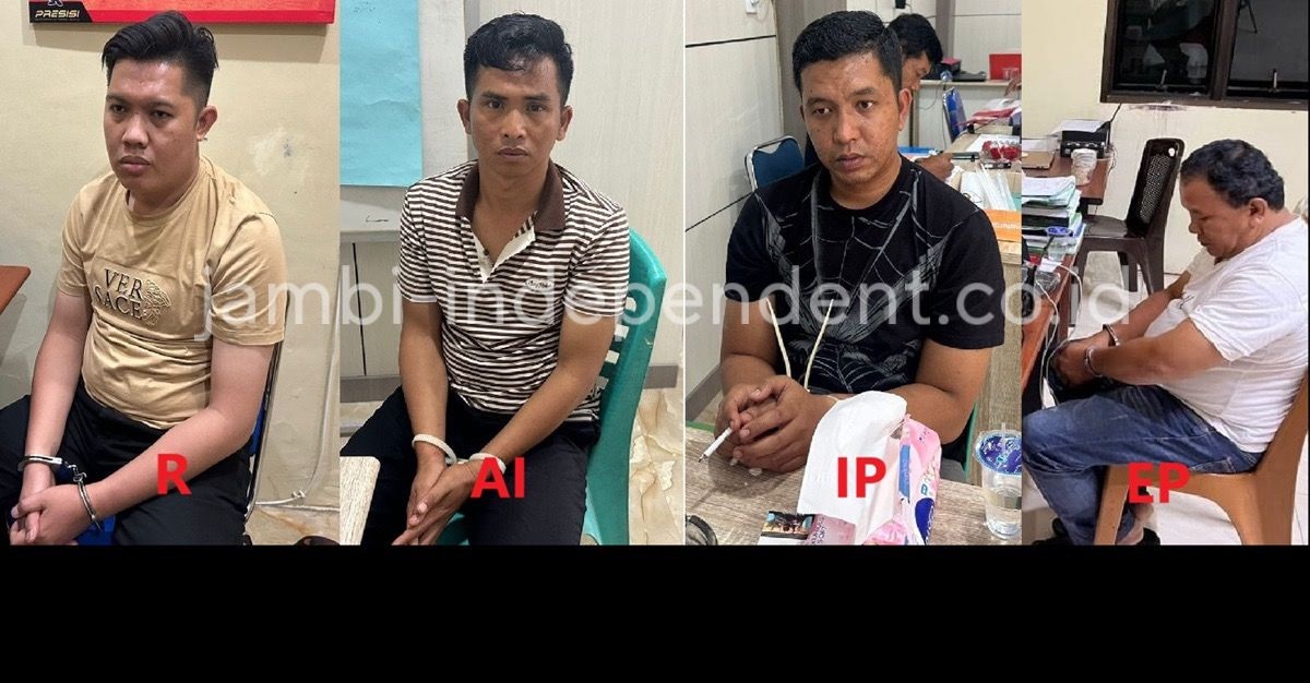 4 Tersangka Pelaku Perusakan Kotak Suara di Kota Sungai Penuh Ditangkap, Ini Tampang Mereka