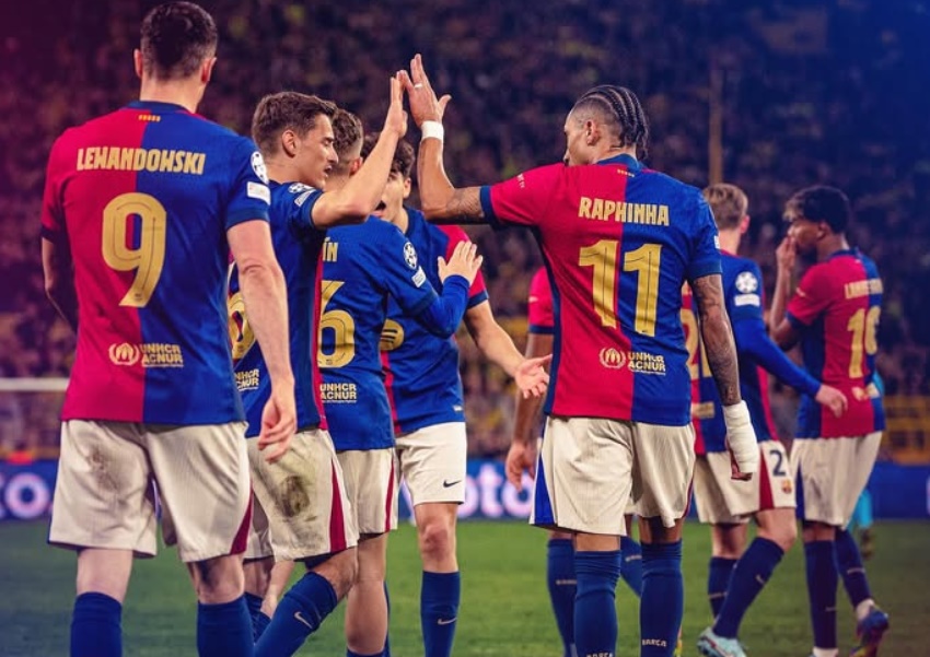 Hasil Liga Champions : Barcelona Lolos ke Semifinal Meski Kalah 1-3 dari Borussia Dortmund, Menang Agregat 5-3