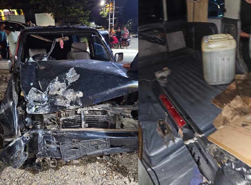 Kecelakaan! Ada 3 Jerigen Solar Dalam Mobil Isuzu Panther, Diambil dari Gudang Minyak Belakang BPK Jambi
