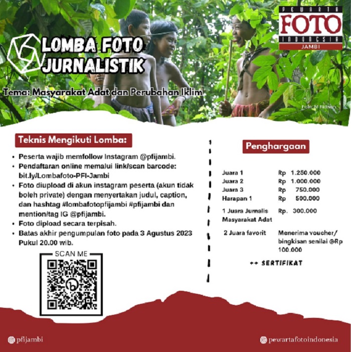 PFI Jambi Gelar Lomba Foto, Cek Batas Waktu Pengiriman Karya Anda