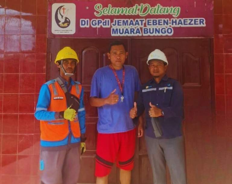 PLN Bungo Jaga Pasokan Listrik Saat Paskah, Ibadah Umat Kristiani Berjalan Lancar
