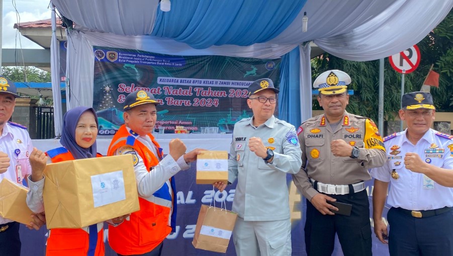Dukung Pengamanan Nataru, PT Jasa Raharja Jambi Salurkan Logistic di Pos Pam Nataru Kota Jambi