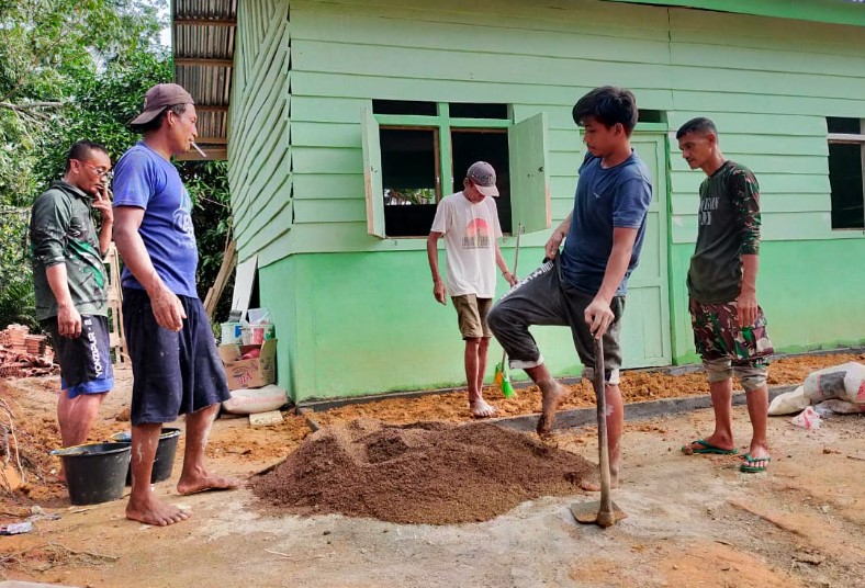 Satgas TMMD ke-115 Kodim 0415/Jambi Kebut Program Bedah Rumah