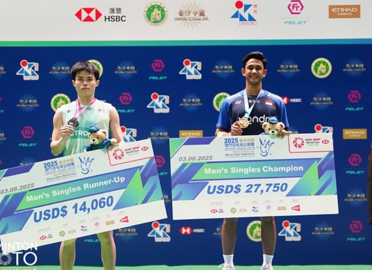 Alwi Farhan Sabet Gelar Juara Macau Open 2025 Usai Tumbangkan Wakil Malaysia di Final