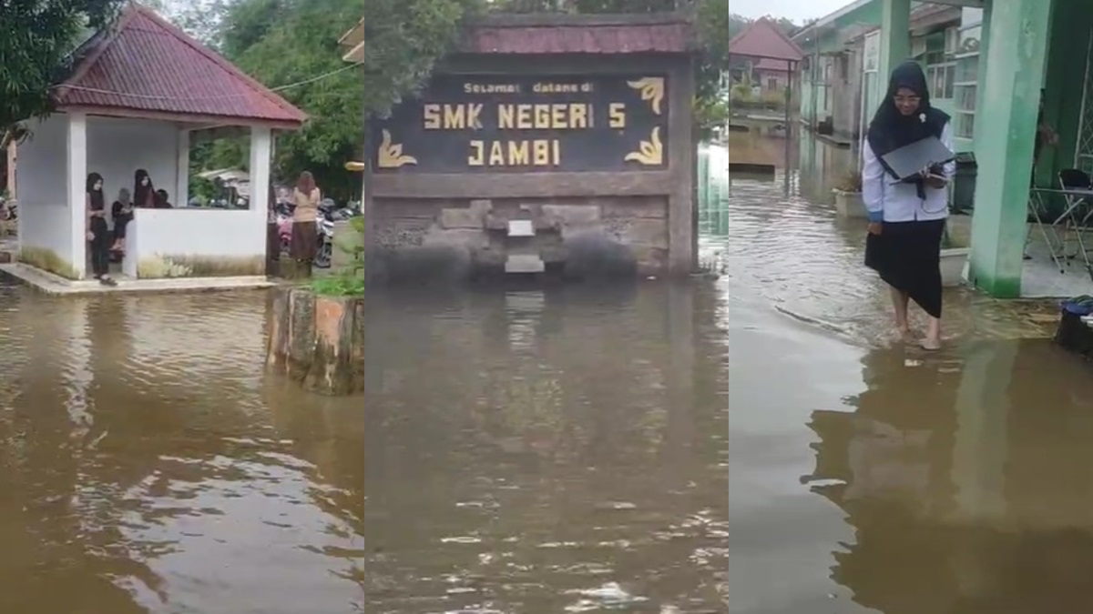 Sudah Sebulan SMKN 5 Kota Jambi Terendam Banjir, Ketua Komite Ngadu ke Gubernur Jambi