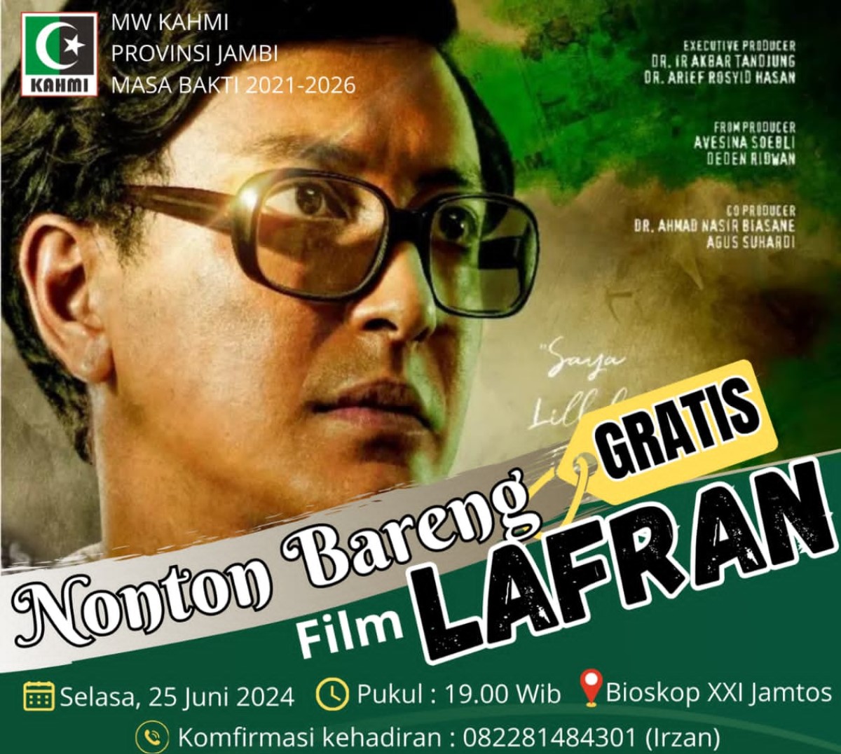 Gratis! Nonton Bareng Film Lafran di XXI Jamtos, Simak Jadwalnya