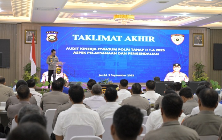 Tingkatkan Kinerja Organisasi, Polda Jambi Gelar Acara Taklimat Akhir Audit Kinerja Itwasum Polri
