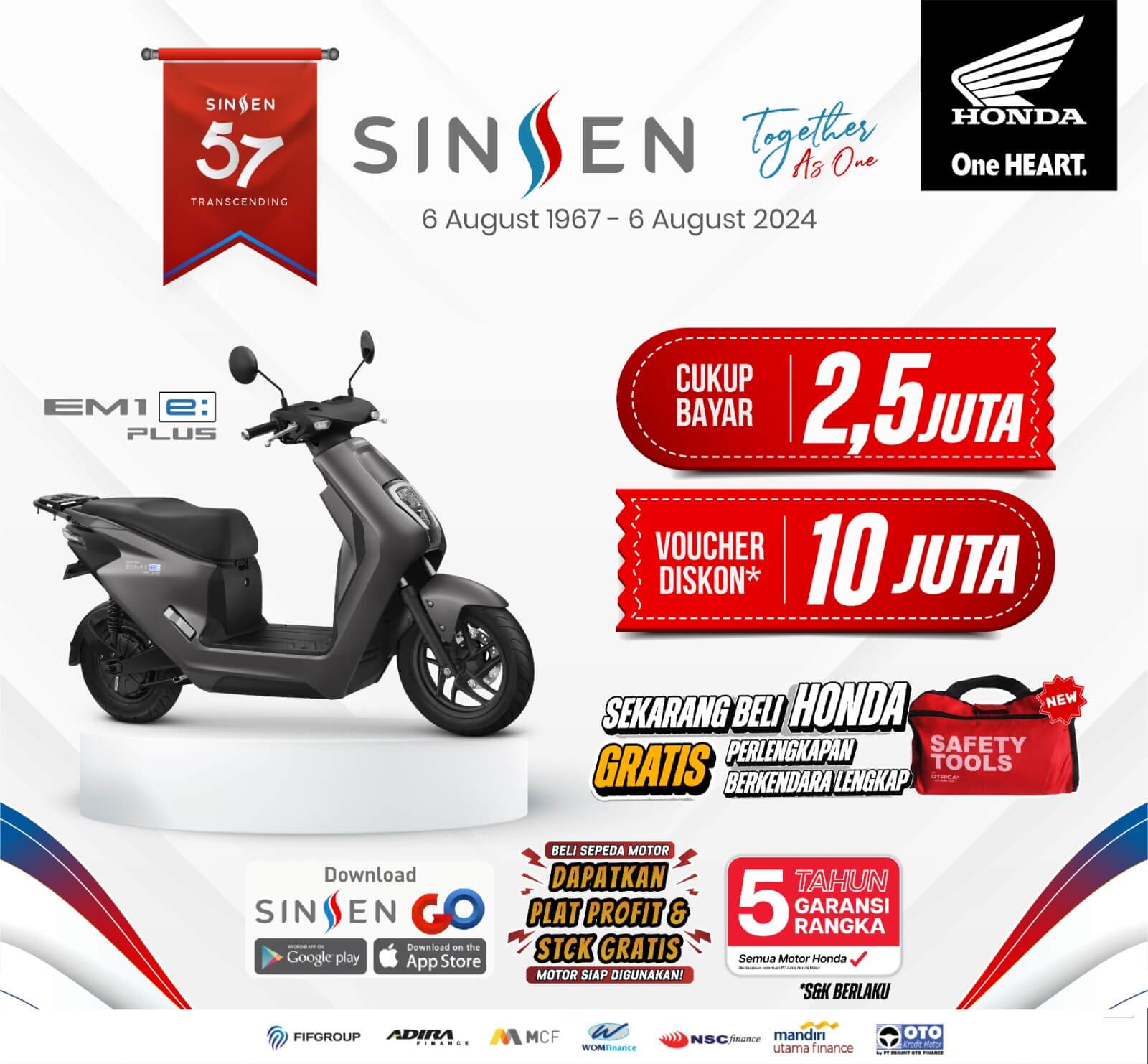 Beli Honda EM1 e: Plus Sekarang dan Nikmati Voucher Diskon Rp 10 Juta