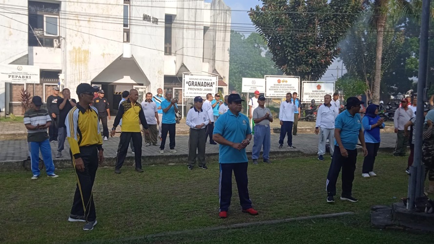 Semangat Kebersamaan Menggelora di Senam Bersama HUT Pepabri ke-65 Jambi