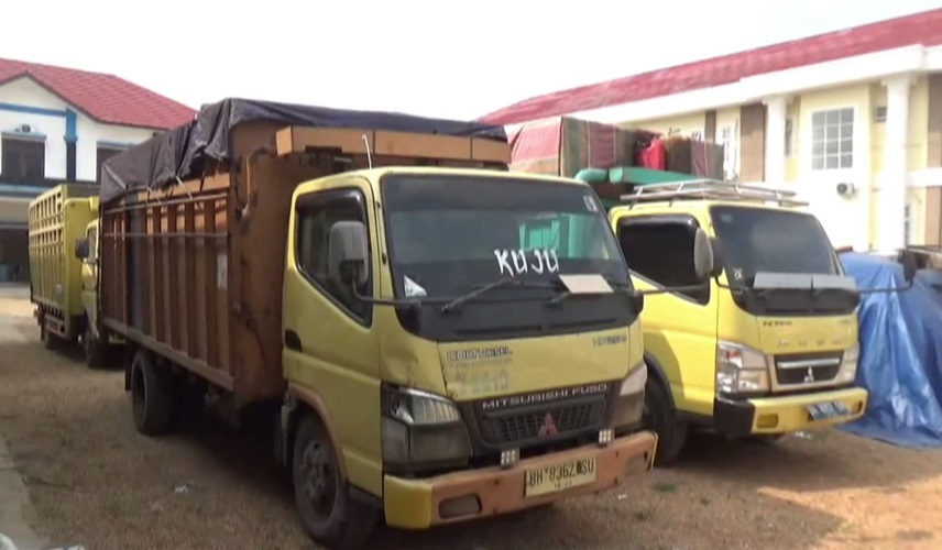 Langgar Instruksi Gubernur Jambi, 21 Truk Angkutan Batubara Diamankan Satlantas Polres Batanghari 