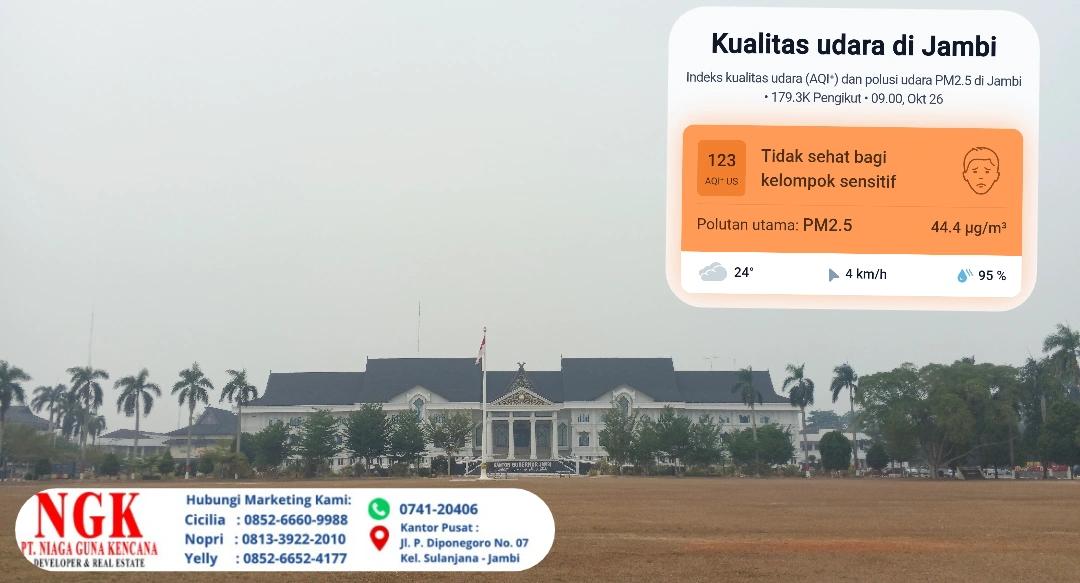 Dua Hari Diguyur Hujan, ISPU Kota Jambi Turun ke Angka 123