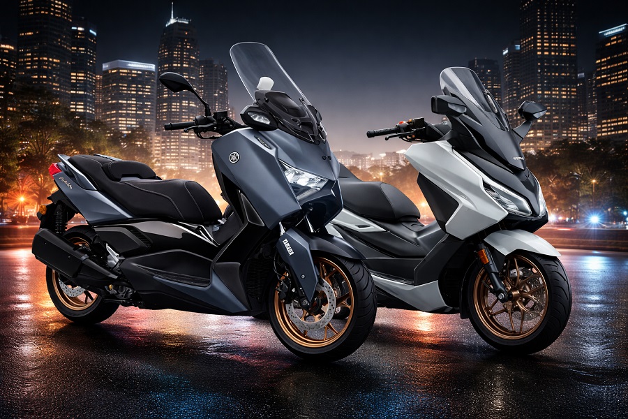 Duel Matic Sport Idaman Sultan! Yamaha XMax TechMax Vs Honda Forza 250, Siapa Lebih Layak Dipinang?