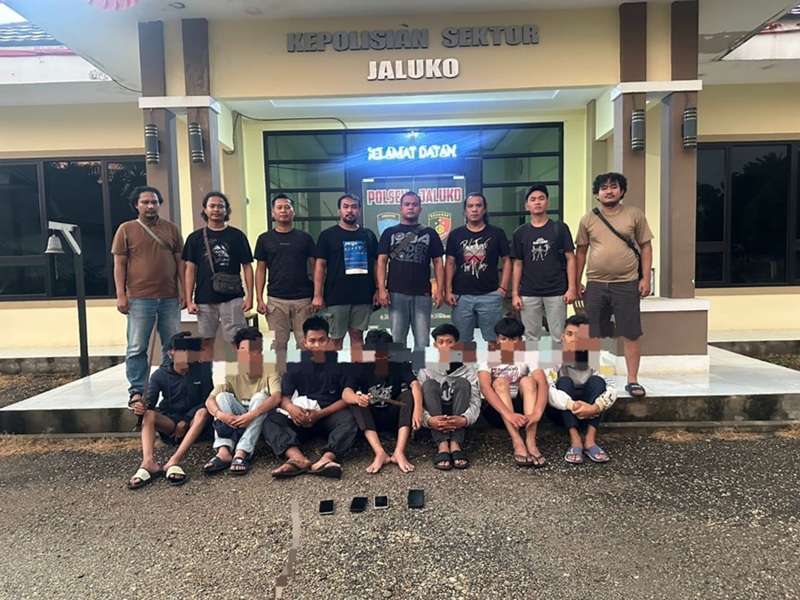 Sat Set! Tak Sampai 10 Jam, Polisi Tangkap 7 Berandalan yang Tawuran di Mendalo