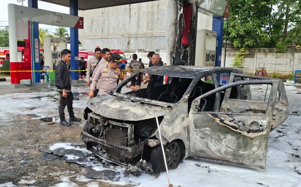 Terungkap! Kendaraan yang Terbakar di SPBU Bungo Ternyata Mobil Modifikasi