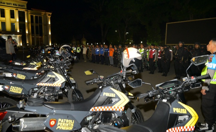 Pastikan Kamtibmas Aman dan Damai, Polda Jambi Gelar Patroli Gabungan Skala Besar