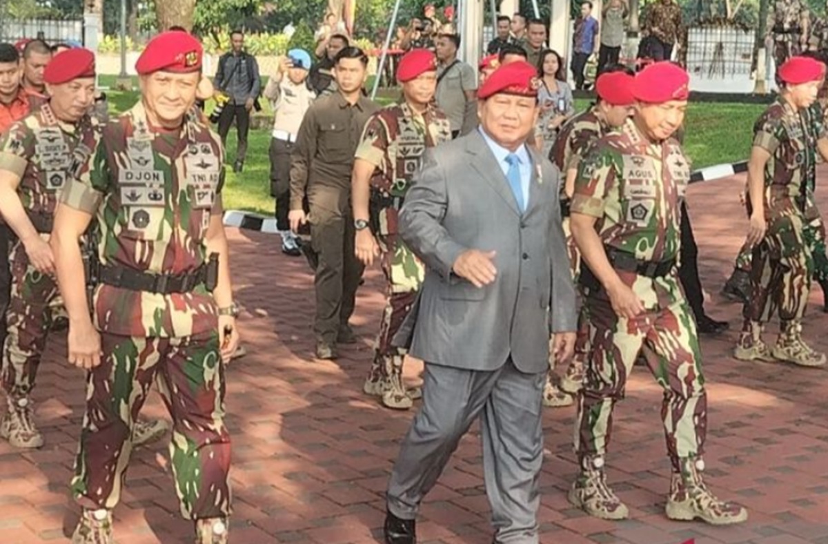 Di Cijantung, Prabowo Hadiri Upacara Peringatan HUT ke-72 Kopassus 