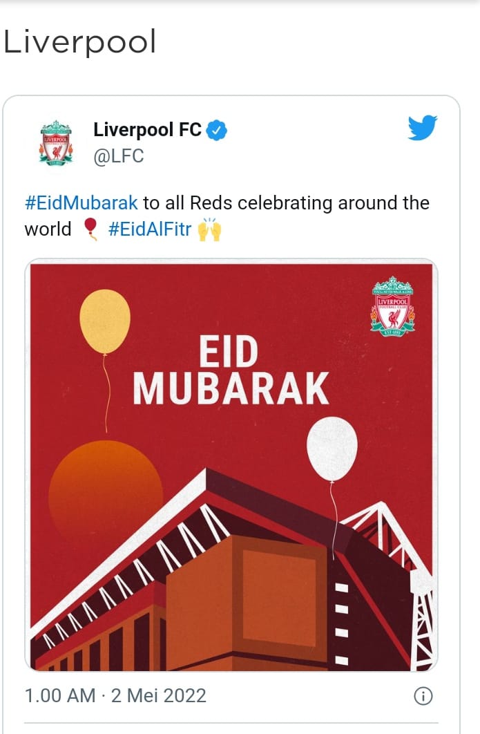 Manchester City dan Liverpool Beri Ucapan Idul Fitri