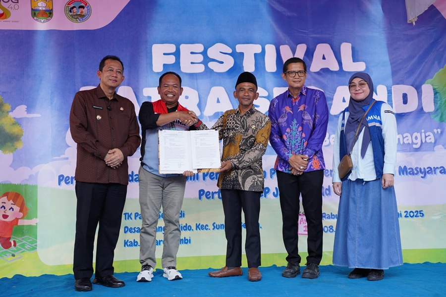 Pertamina EP Jambi Serahkan PAUD Binaan ke Pemdes Talang Belido