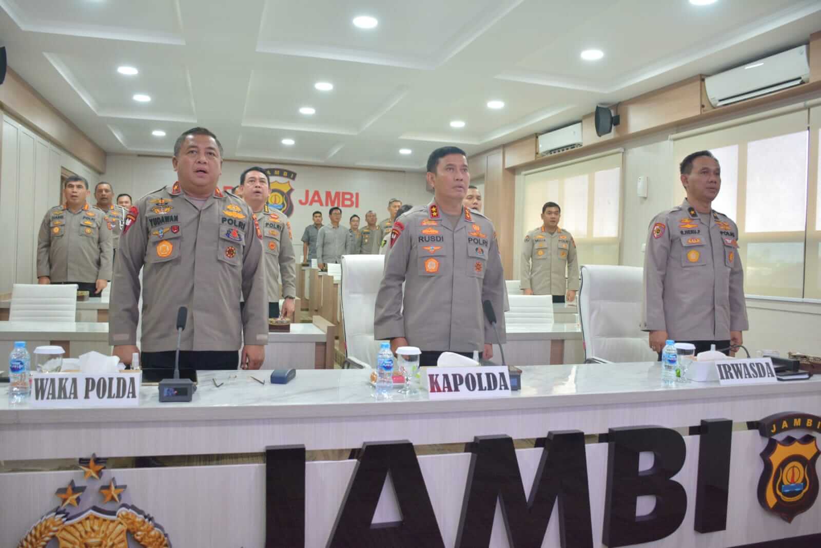 Kapolda Jambi Ikuti Launching CSIRT Polri Via Zoom Meeting