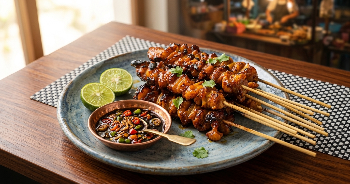 Resep Sate Kulit Ayam Bakar Kecap, Tekstur Lembut dan Smokey Khas Angkringan