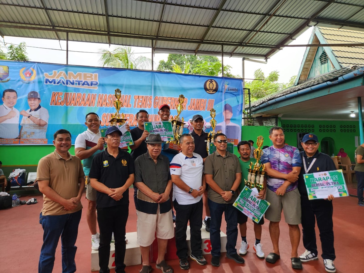 Mantap, Tim Tenis Lapangan Polda Jambi Borong Juara di Kejuaraan Nasional se-Sumatera