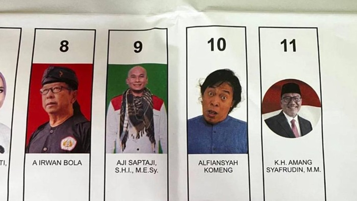 Dengan Foto ‘Nyeleneh’nya, Komedian Komeng Raih Suara Tertinggi di Real Count KPU untuk DPD-RI Jawa Barat 
