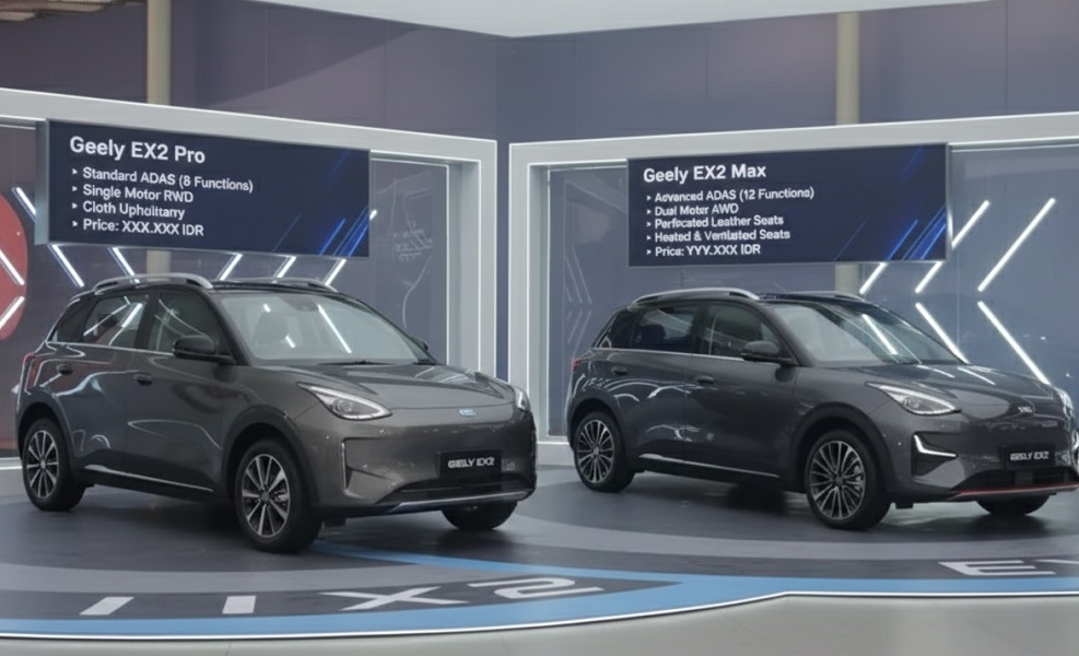 Geely EX2 Pro atau Max? Simak Perbedaan Fitur, Harga, dan Kenyamanannya