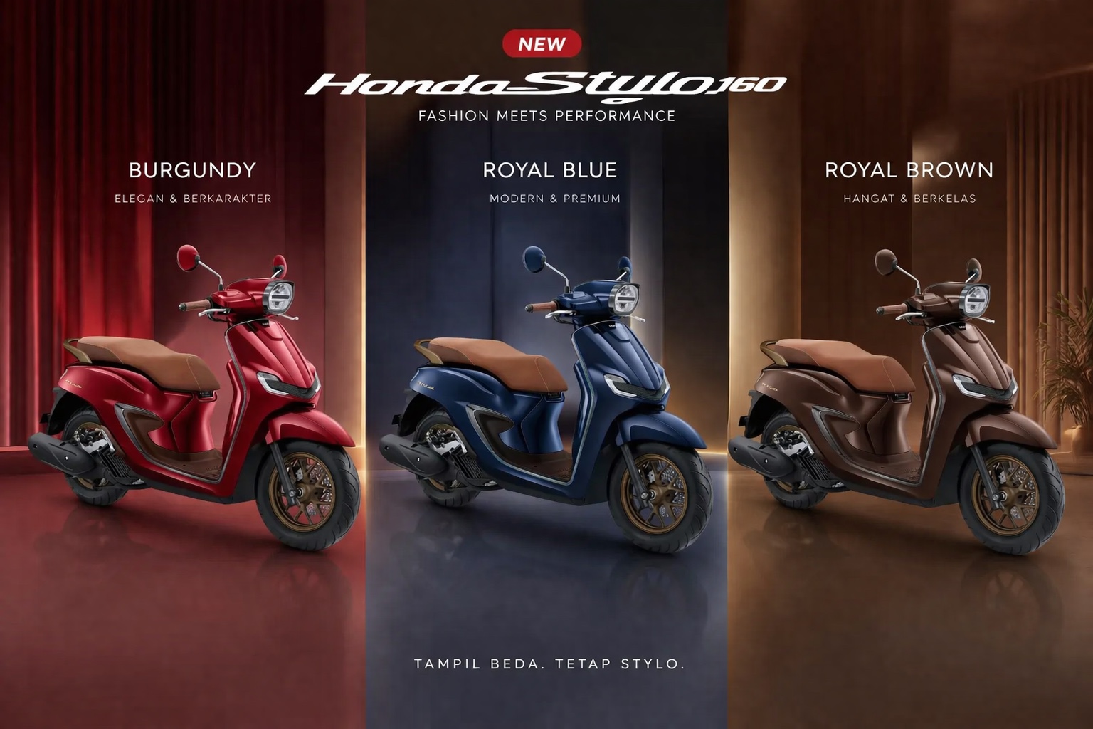 AHM Segarkan Stylo 160 dengan Palet Warna Baru, Tampil Lebih Elegan di Jalan