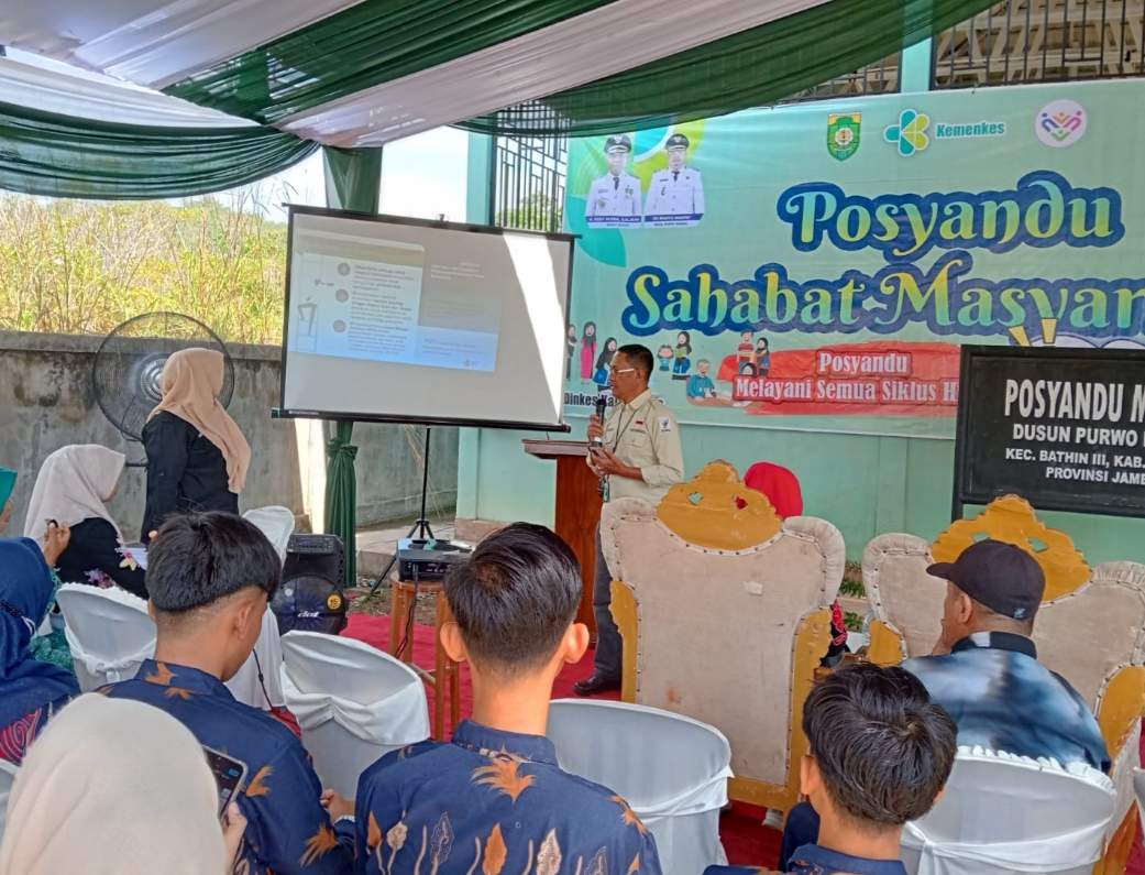 Dinas Kesehatan Bungo Gelar Gerakan Posyandu Aktif di Dusun Purwobakti