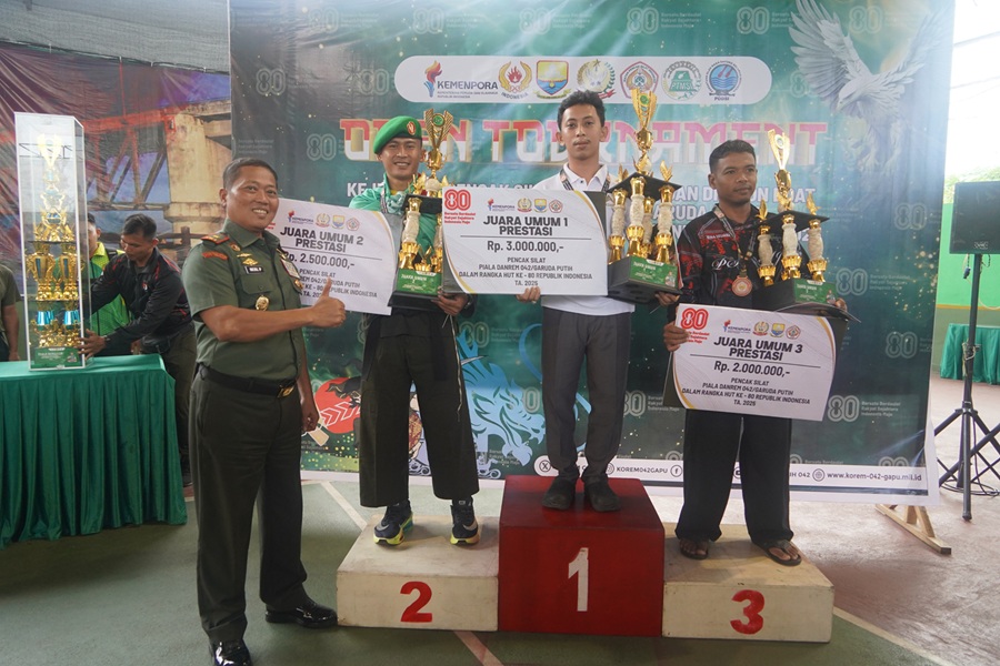 Ini Nama-nama Pemenang di Open Tournament Piala Danrem 042/Gapu 