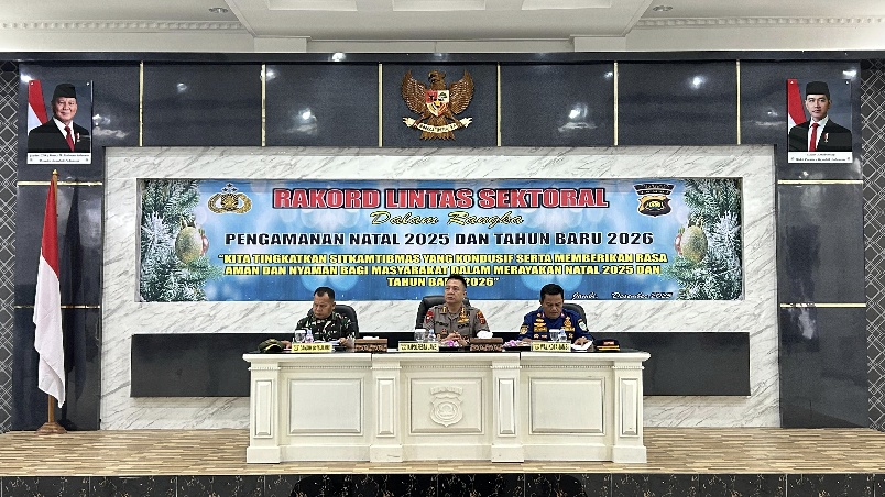 Kapolresta Jambi Pimpin Rakor Lintas Sektoral Jelang Natal 2025 dan Tahun Baru 2026