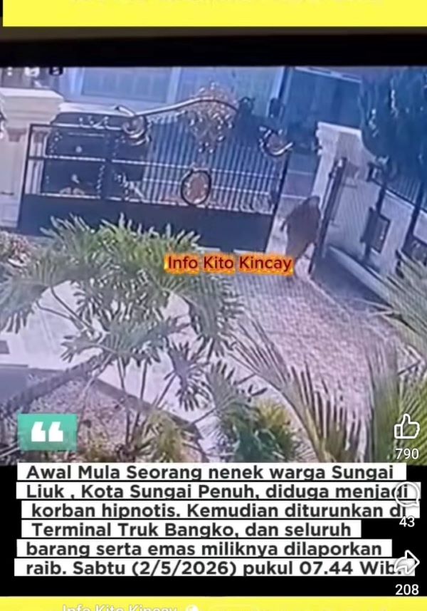 Emas Ludes! Korban Ditinggakan di Terminal Truk Bangko, Nenek di Sungai Penuh Diduga Korban Hipnotis  