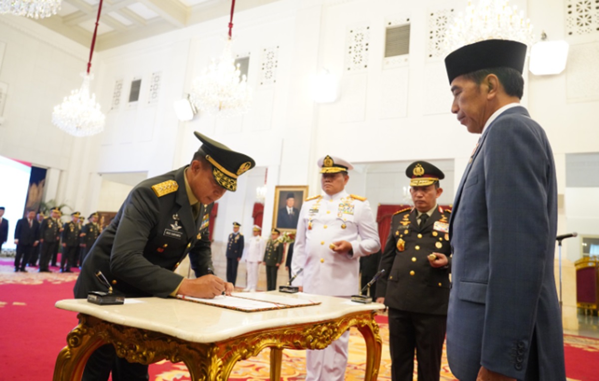 Dilantik Presiden Jokowi, Jenderal TNI Agus Subiyanto Resmi Jadi Kasad Gantikan Jenderal Dudung