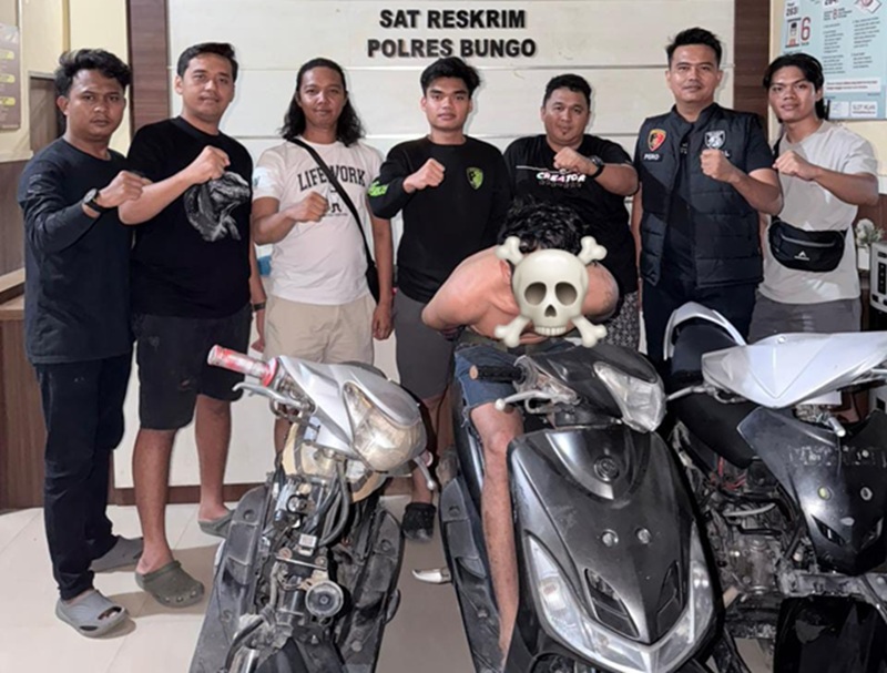Aksi Curanmor di Bungo Terbongkar! Polisi Amankan Pelaku dan 3 Unit Sepeda Motor