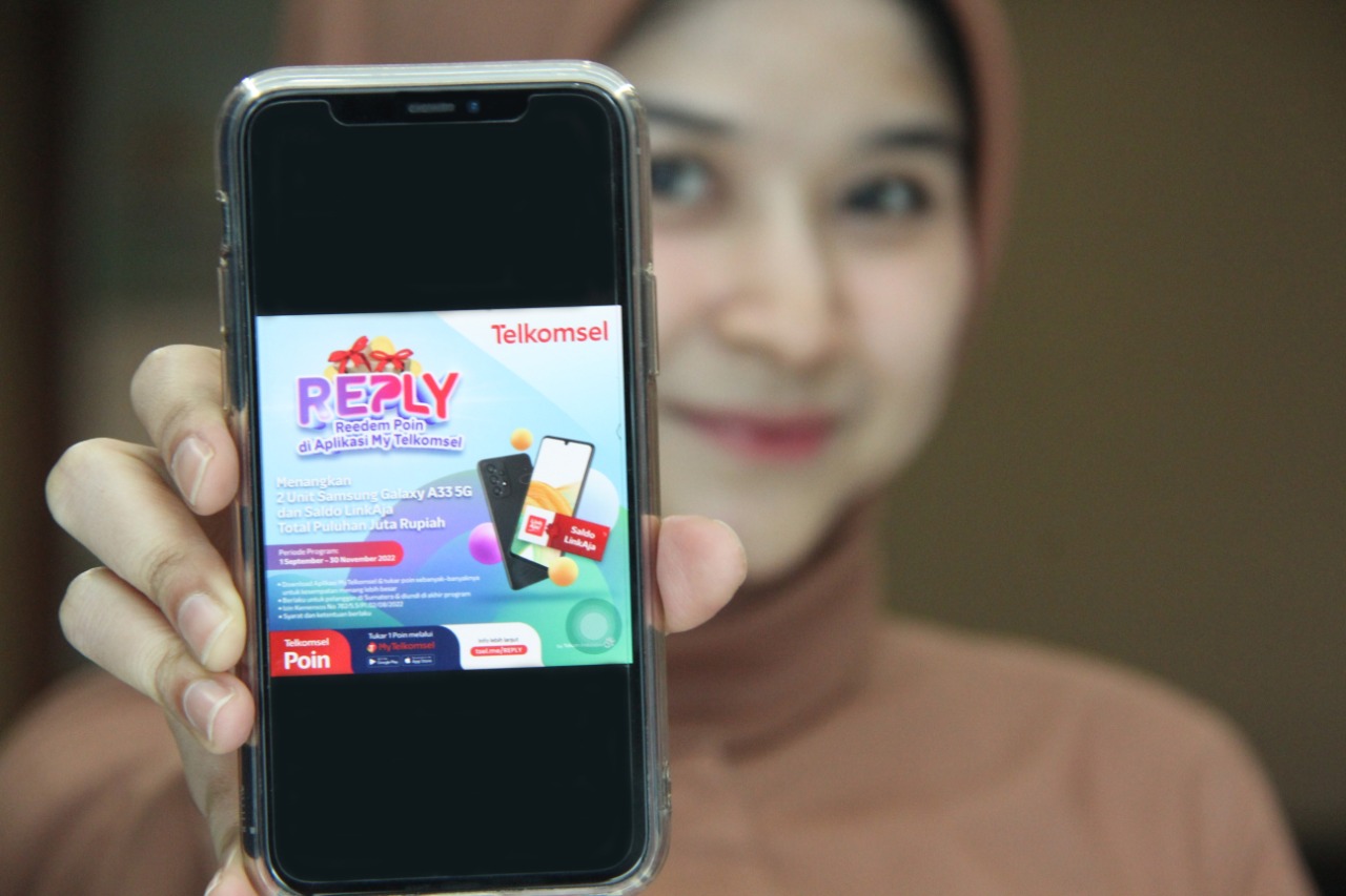 Telkomsel Hadirkan Program Reply, Modal POIN Pelanggan Sumatera Bisa Dapat Smartphone 5G dan Saldo Link Aja