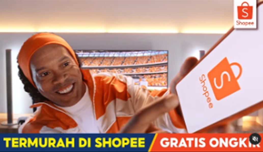 Shopee Gandeng Ronaldinho! Selebrasi Samba Sang Legenda Bikin Netizen Heboh